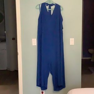 NWT 6x-30w Torrid Halter Jumpsuit Blue